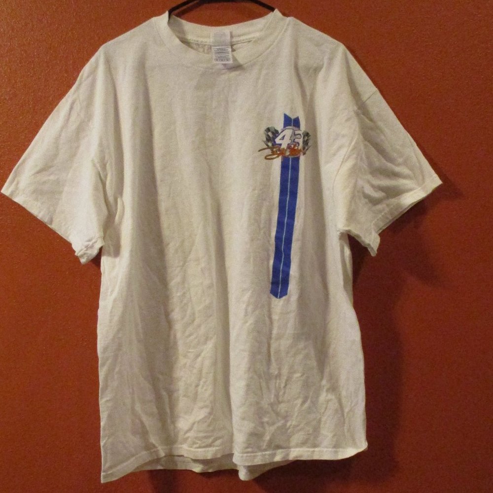 NASCAR Bobby LaBonte Men X Large Red White Blue Racing Driving Fun Delta Shirt